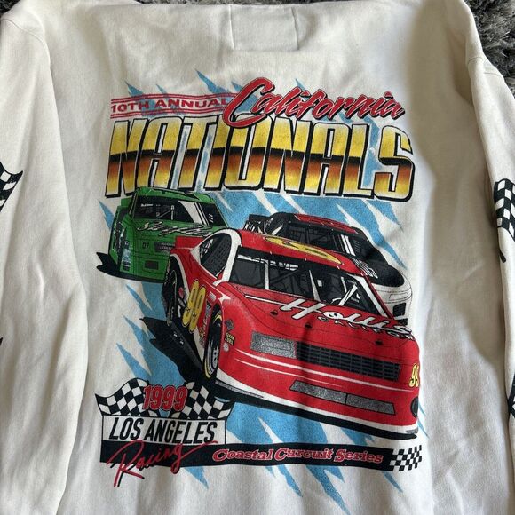 Men's‎ Hollister Long Sleeve 1999 Los Angeles Racing Hoodie Size Medium M NASCAR - Picture 2 of 6